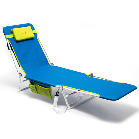 SunnyFeel AB2019 Folding Beach Lounge Chair with Detachable Pillow, Chaise Longue Exterieur, Sun Lounger for Adults Outdoor Camping