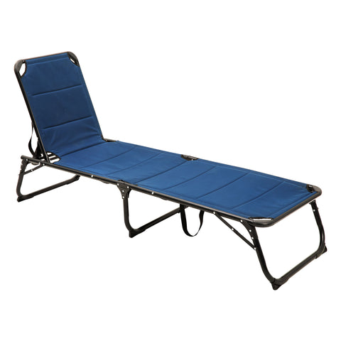 SunnyFeel AB2123 Folding Beach Lounger Sunlounger, Patio Chaise Lounge Chair, Adjustable Back Portable Camping Cot Outdoor Camp Bed