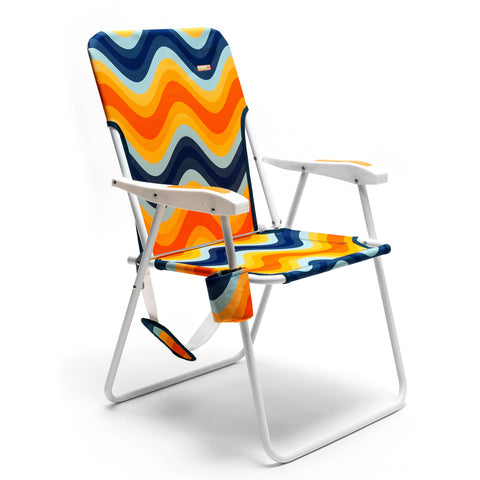 SunnyFeel AC1165 Folding Beach Chair Lightweight, Portable Lawn Chair for Adults Heavy Duty 300 LBS with Cup Holders, Foldable Camping Chair for Outdoor