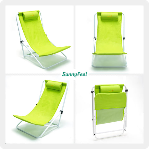 SunnyFeel AC1235 Beach Chair Outdoor Folding Lounge Chairs for Adults