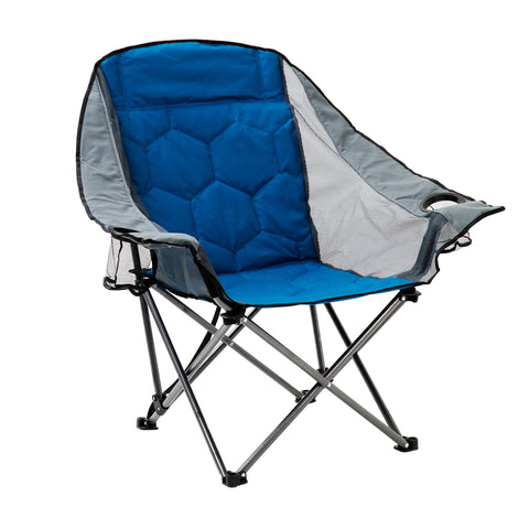 SUNNYFEEL AC2403 XL Padded Oversized Camping Chair, Heavy Duty Folding Camp Chairs w/Cup Holder and Carry Bag, Portable Lawn Chairs, Foldable Outdoor Sofa for Adults