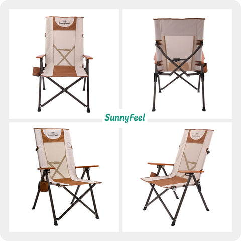 SunnyFeel AC2412F Folding Camping Chair, Portable Camp Chairs