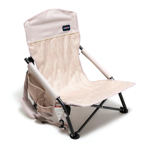 SunnyFeel AC2417G Low Folding Camping Chair, Portable Beach Chairs, Mesh Back Lounger for Outdoor Lawn Beach Camp Picnic