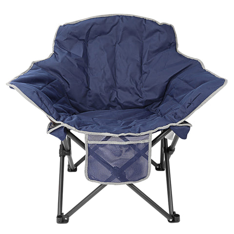 SunnyFeel AC2435 Folding Camping Chairs, Portable Padded Camp Chair, Heavy Duty 500 LBS, Portable Moon Round Saucer Lawn Chairs