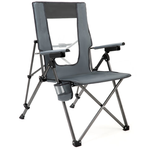 SunnyFeel AC2456 / AC2456H (Heated) Camping Chair Folding Camp Chair Heavy Duty Adults 300 LBS Capacity for Adults Lounge with Cup Holder, Folding Camp Chair Lawn Patio Outdoor Porch