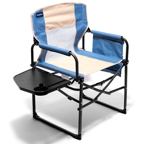 SunnyFeel AC3008F/AC3008I/AC3008K/AC3008L Multi-Version Camping Director Chair, Portable Folding Chair with Side Table and Storage Pouches, Compact Heavy Duty for Adults Outdoor