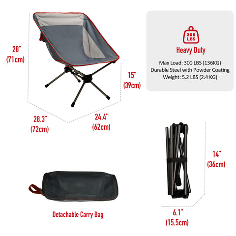 SunnyFeel AC5779I Folding Camping Chair Lightweight, Portable Backpacking Chairs, Small Compact Collapsible Camp Chair for Outdoor, Hiking, Picnic, Lawn