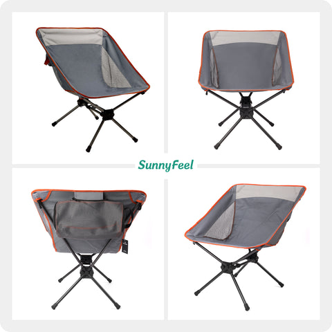 SunnyFeel AC5779I Folding Camping Chair Lightweight, Portable Backpacking Chairs, Small Compact Collapsible Camp Chair for Outdoor, Hiking, Picnic, Lawn