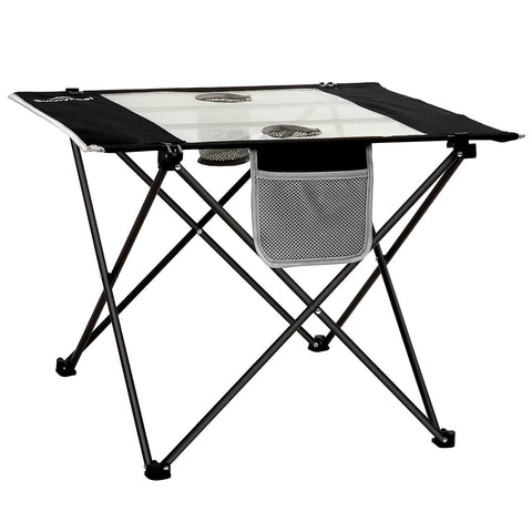 SunnyFeel AT3014C Folding Camping Table, Small Portable Picnic Table, Compact Sturdy Lightweight Fabric Top for Outdoor Dining Hiking Fishing