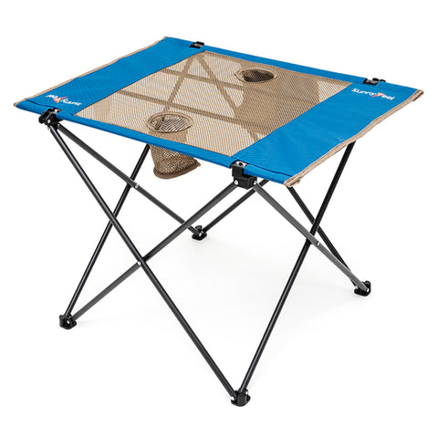 SunnyFeel AT3014C Folding Camping Table, Small Portable Picnic Table, Compact Sturdy Lightweight Fabric Top for Outdoor Dining Hiking Fishing