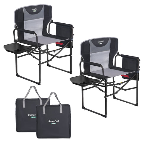 SunnyFeel AC3008I Director Chair with Side Table and Storage Pocket