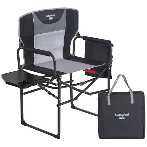 SunnyFeel AC3008I Director Chair with Side Table and Storage Pocket